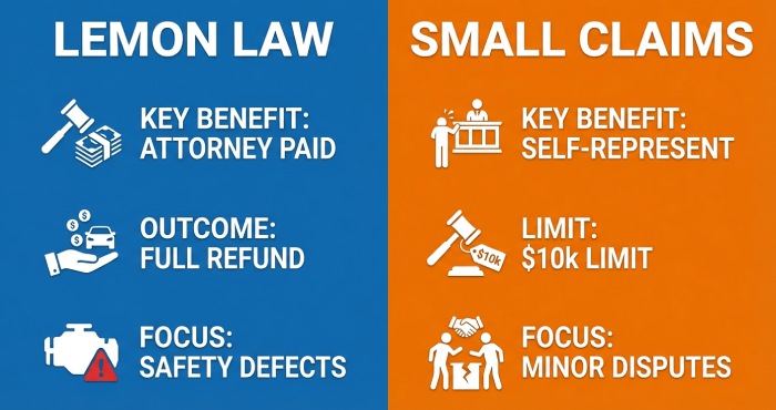 Lemon Law Vs. Small Claims