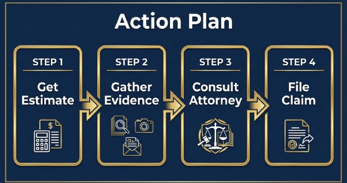 Comparison chart showing recoverable costs like towing alongside non-recoverable costs like negative equity.
