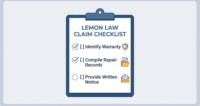 Lemon law claim checklist