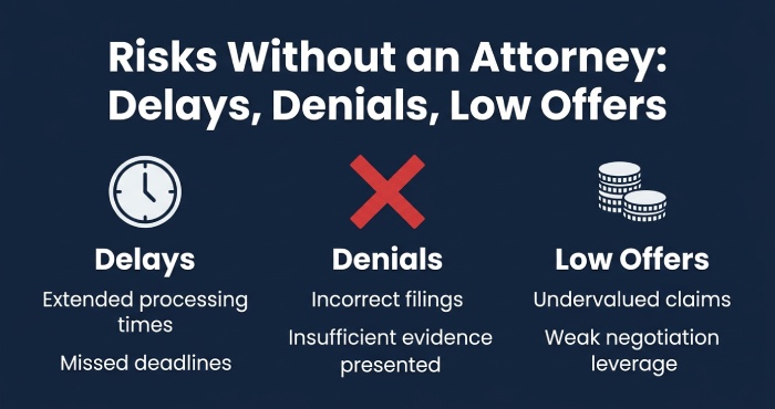 Risks of Going Unrepresented Infographic