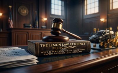 The Lemon Law Attorney Fee Economy: How a Consumer Protection Statute Created a Billion-Dollar Legal Industry in California