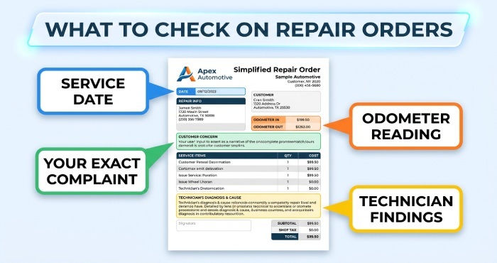 Check on Repair Orders
