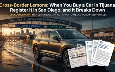 Cross-Border Lemons: What Happens When You Buy a Car in Tijuana, Register It in San Diego, and It Breaks Down