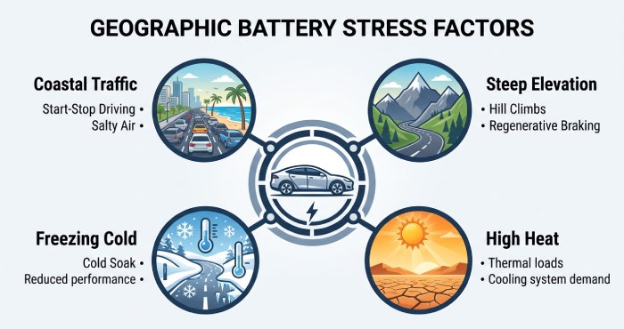 Geographic Battery Stress Test
