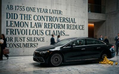 AB 1755 One Year Later: Did the Controversial Lemon Law Reform Actually Reduce Frivolous Claims—or Just Silence Consumers?