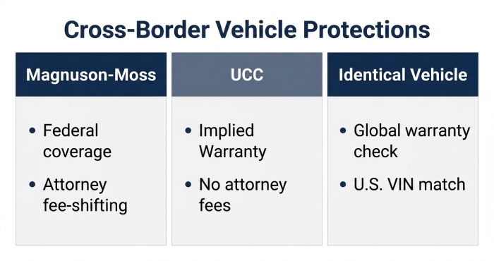 The Warranty Gap: No CA Lemon Law for Cross-Border Cars