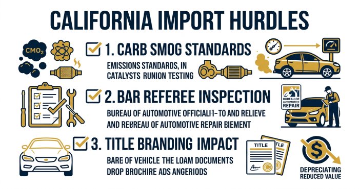 CALIFORNIA IMPORT HURDLES