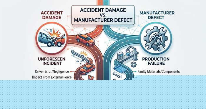 accident damage vs manufacturer defect