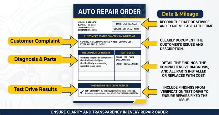 auto repair order