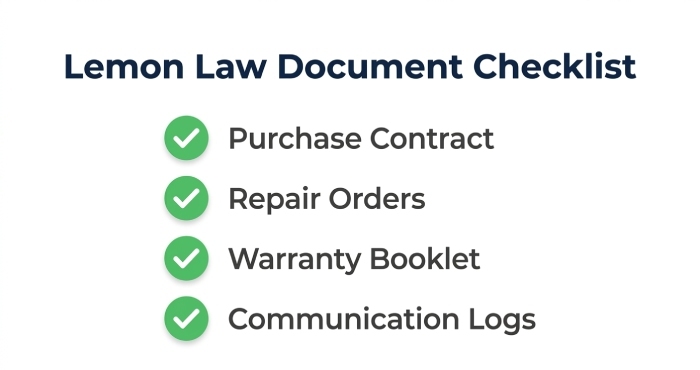 Lemon law document check list