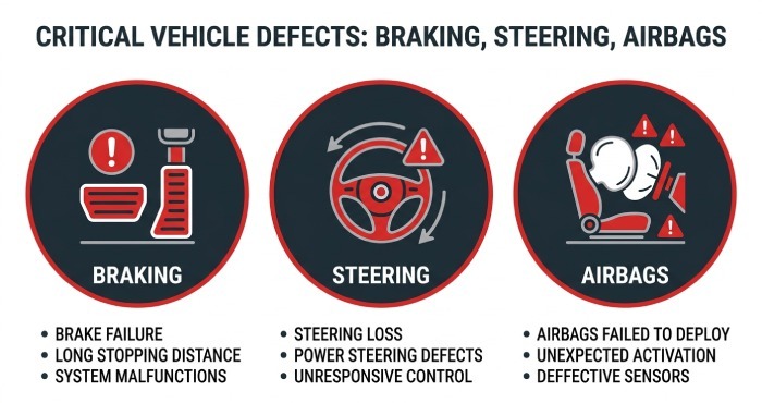 Critical Vehicle Safety Defects Breakdown