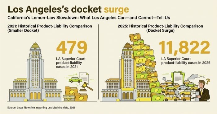 Los Angeles's docket surge
